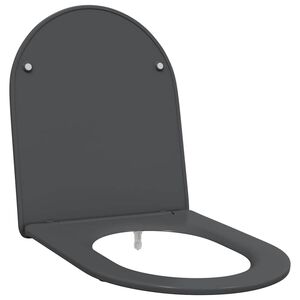 vidaXL Si&egrave;ge de toilette Anthracite 44 x 36,4 x 3,4 cm Duroplast