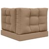 vidaXL Coussin de canap&eacute; d'ext&eacute;rieur 3 pcs Taupe Polyester