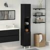 vidaXL Cabinet de salle de bain avec porte Ch&ecirc;ne noir 30 x 30 x 179 cm