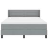 vidaXL Lit &agrave; ressorts avec matelas Gris clair 200 x 160 cm Polyester