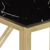 vidaXL Table console dor&eacute; acier inoxydable et verre tremp&eacute;
