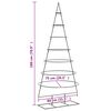 vidaXL Arbre de Noël en métal pour décoration noir 180 cm