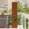 vidaXL Écran de confidentialité de jardin Fretwork Rouillé 32 x 140 cm
