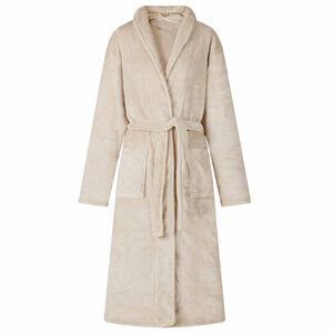 vidaXL Robe de bain sans capuche Beige l Flanelle