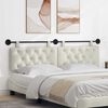 vidaXL T&ecirc;te de lit suspendue Cr&egrave;me 190 x 55 x 7 cm Velours