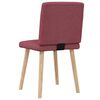 vidaXL Chaises &agrave; manger lot de 2 rouge bordeaux tissu