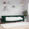 vidaXL Lit de jour avec matelas vert fonc&eacute; 80x200 cm velours