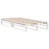 vidaXL Lit biblioth&egrave;que sans matelas blanc 75x190 cm bois massif