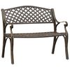 vidaXL Banc de jardin 102 cm aluminium coulé bronze