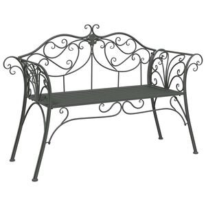 vidaXL Banc de jardin 2-Nombre de places 130 x 47 x 90 cm Acier