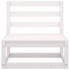 vidaXL Salon de jardin 5 pcs Blanc Bois de pin massif