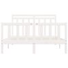 vidaXL Cadre de lit sans matelas blanc bois de pin massif 150x200 cm