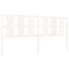 vidaXL T&ecirc;te de lit blanc 205,5x4x100 cm bois massif de pin