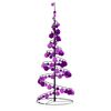 vidaXL Sapin de Noël à LED avec boules 80 LED blanc chaud 120 cm
