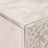vidaXL Buffet avec porte Blanc 90 x 33,5 x 75 cm Bois de mangue massif
