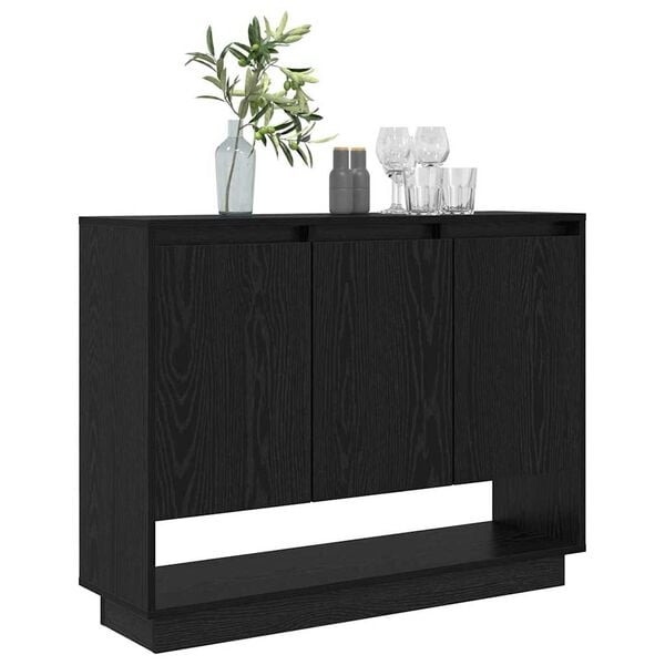 vidaXL Buffet Chêne noir 97 x 29 x 75 cm Bois d'ingénierie