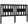 vidaXL T&ecirc;te de lit Noir 126x4x100 cm Bois massif de pin