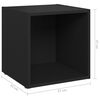 vidaXL Ensemble de meubles TV 4 pcs Noir Bois d'ing&eacute;nierie