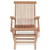 vidaXL Ensemble à manger de jardin 5 pcs Bois de teck massif