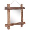 vidaXL Miroir &agrave; b&ucirc;ches Naturel 70x70 cm bois de teck recycl&eacute;
