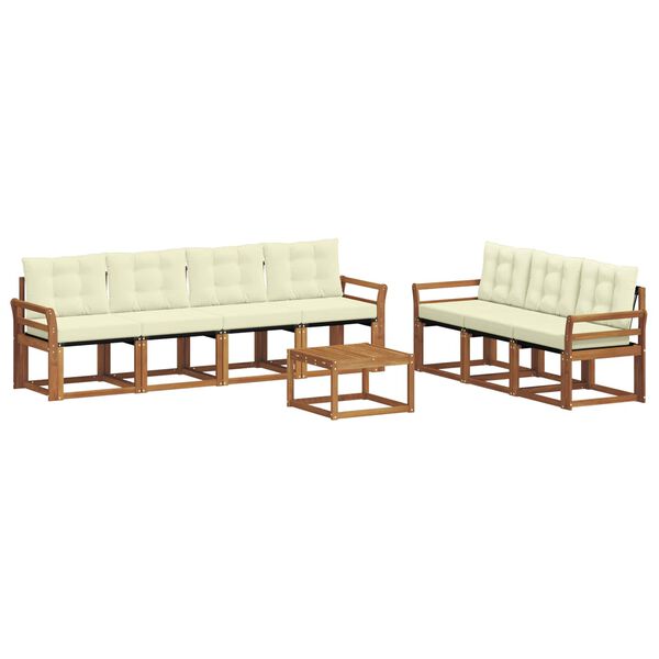 vidaXL Ensemble de canap&eacute;s d'ext&eacute;rieur 8 pcs Naturel et Cr&egrave;me