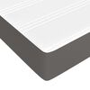 vidaXL Sommier à lattes de lit avec matelas Gris 90x200 cm Similicuir