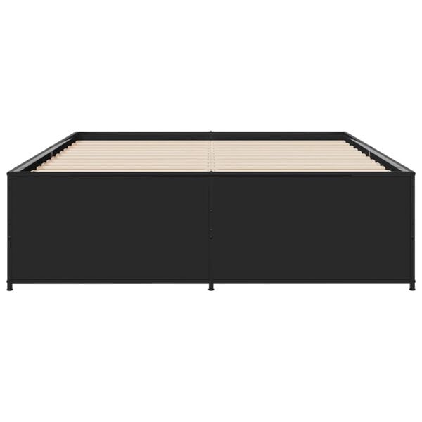 vidaXL Cadre de lit sans matelas noir 120x200 cm