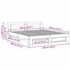 vidaXL Cadre de lit avec t&ecirc;te de lit Marron 200 x 200 cm Pin massif