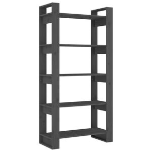 vidaXL Biblioth&egrave;que/S&eacute;parateur de pi&egrave;ce Gris 80x35x160 cm Bois massif