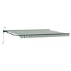 vidaXL Auvent r&eacute;tractable &eacute;lectrique Vert, Blanc, Anthracite 5 &times; 3,5 m