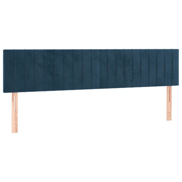vidaXL Têtes de lit 2 pcs Bleu foncé 100x5x78/88 cm Velours