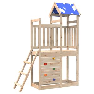 vidaXL Tour de jeu Naturel 110,5 x 52,5 x 215cm Bois de pin massif