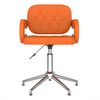 vidaXL Chaises pivotantes &agrave; manger lot de 4 orange similicuir