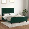vidaXL Cadre de lit sans matelas vert fonc&eacute; 140x200 cm velours