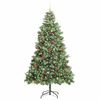 vidaXL Sapin de No&euml;l artificiel Vert 240 cm PVC et m&eacute;tal
