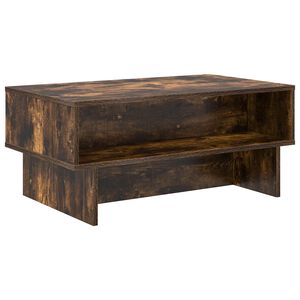 vidaXL Table basse Ch&ecirc;ne fum&eacute; 80 x 46 x 35 cm Bois d'ing&eacute;nierie