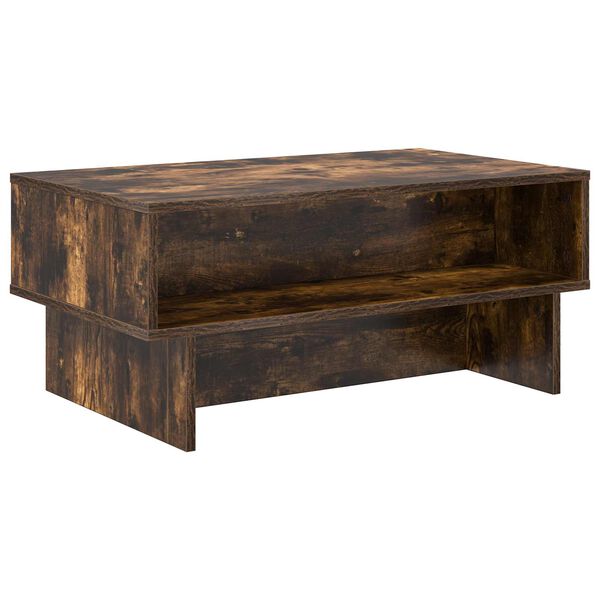 vidaXL Table basse Ch&ecirc;ne fum&eacute; 80 x 46 x 35 cm Bois d'ing&eacute;nierie