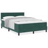 vidaXL Lit &agrave; ressorts avec matelas Vert fonc&eacute; 140 x 200 cm tissu
