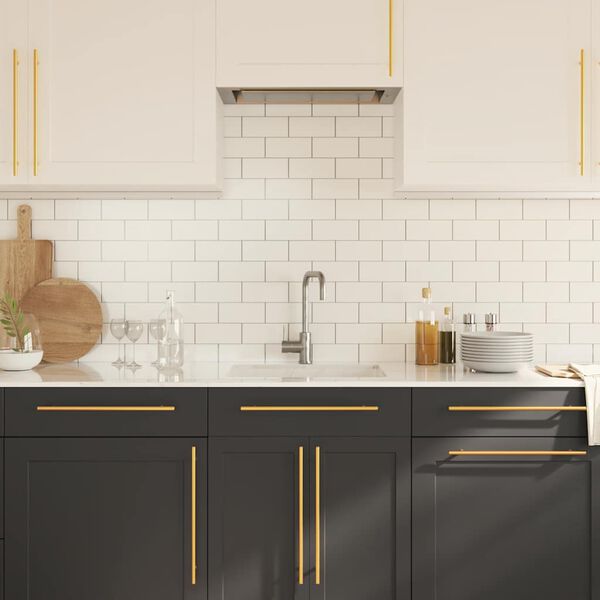 vidaXL Poign&eacute;es d'armoire 5 pcs dor&eacute; 320 mm acier inoxydable