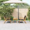 vidaXL Chaises de jardin avec table 3 pcs Noir 90 x 45 x 40 cm