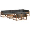 vidaXL Ensemble de canap&eacute;s d'ext&eacute;rieur 9 pcs Naturel et Anthracite