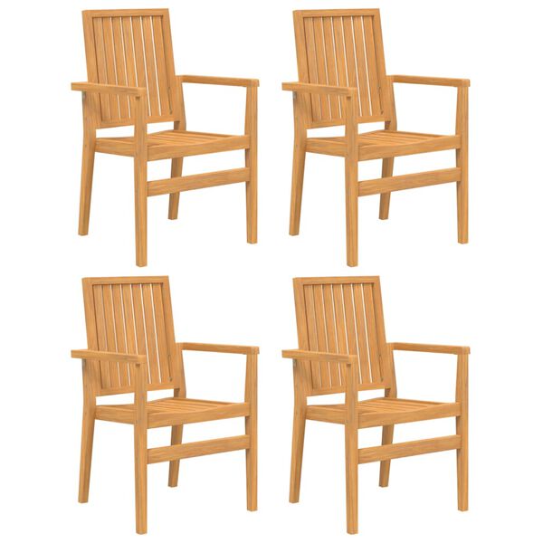 vidaXL Ensemble &agrave; manger de jardin 5pcs Bois de teck massif