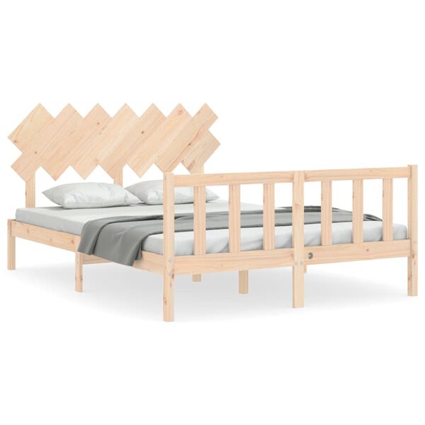 vidaXL Cadre de lit sans matelas bois de pin massif