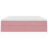 vidaXL Lit avec rangement et matelas Rose 180 x 200 cm Velours