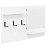 vidaXL Porte-manteau mural Montage mural Blanc 90 x 10 x 50 cm