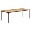 vidaXL Table de salle &agrave; manger 220x100x76 cm Bois de manguier brut