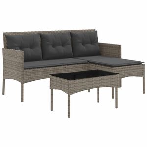 vidaXL Ensemble de canap&eacute; de jardin avec coussin 2 pcs polyrotin