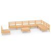 vidaXL Salon de jardin 9 pcs Bois de pin massif