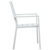 vidaXL Chaises de jardin lot de 4 Blanc PEHD Aspect de bois