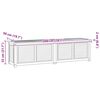 vidaXL Boîte de rangement jardin et sac 200x50x55 cm bois massif teck